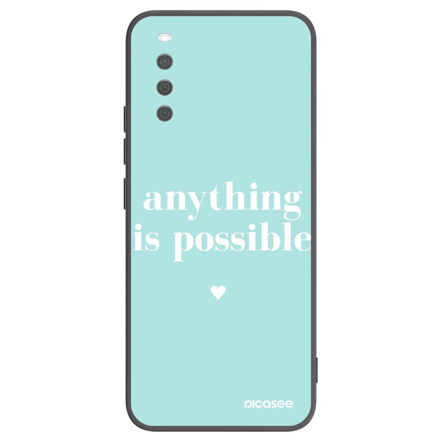 Picasee crna silikonska maskica za Sony Xperia 10 III - Anything is possible