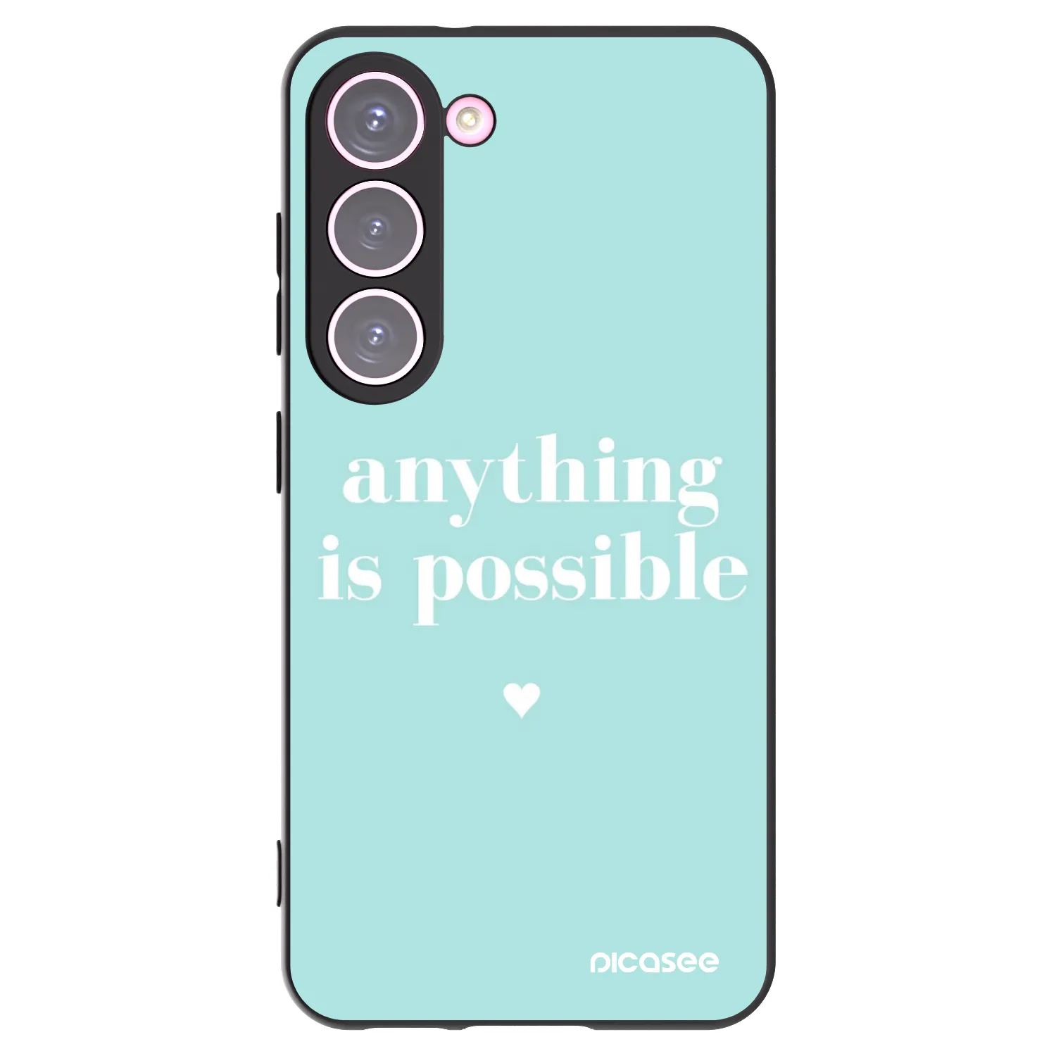 Picasee crna silikonska maskica za Samsung Galaxy S23 5G - Anything is possible