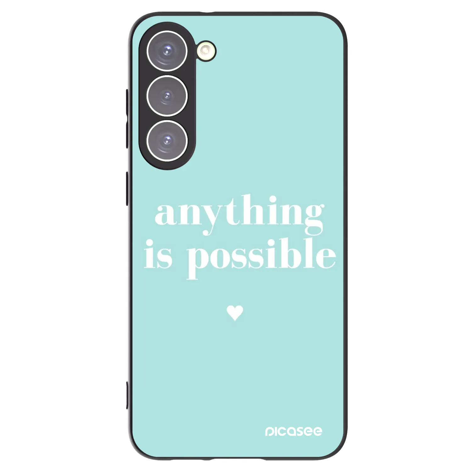 Picasee crna silikonska maskica za Samsung Galaxy S23+ 5G - Anything is possible