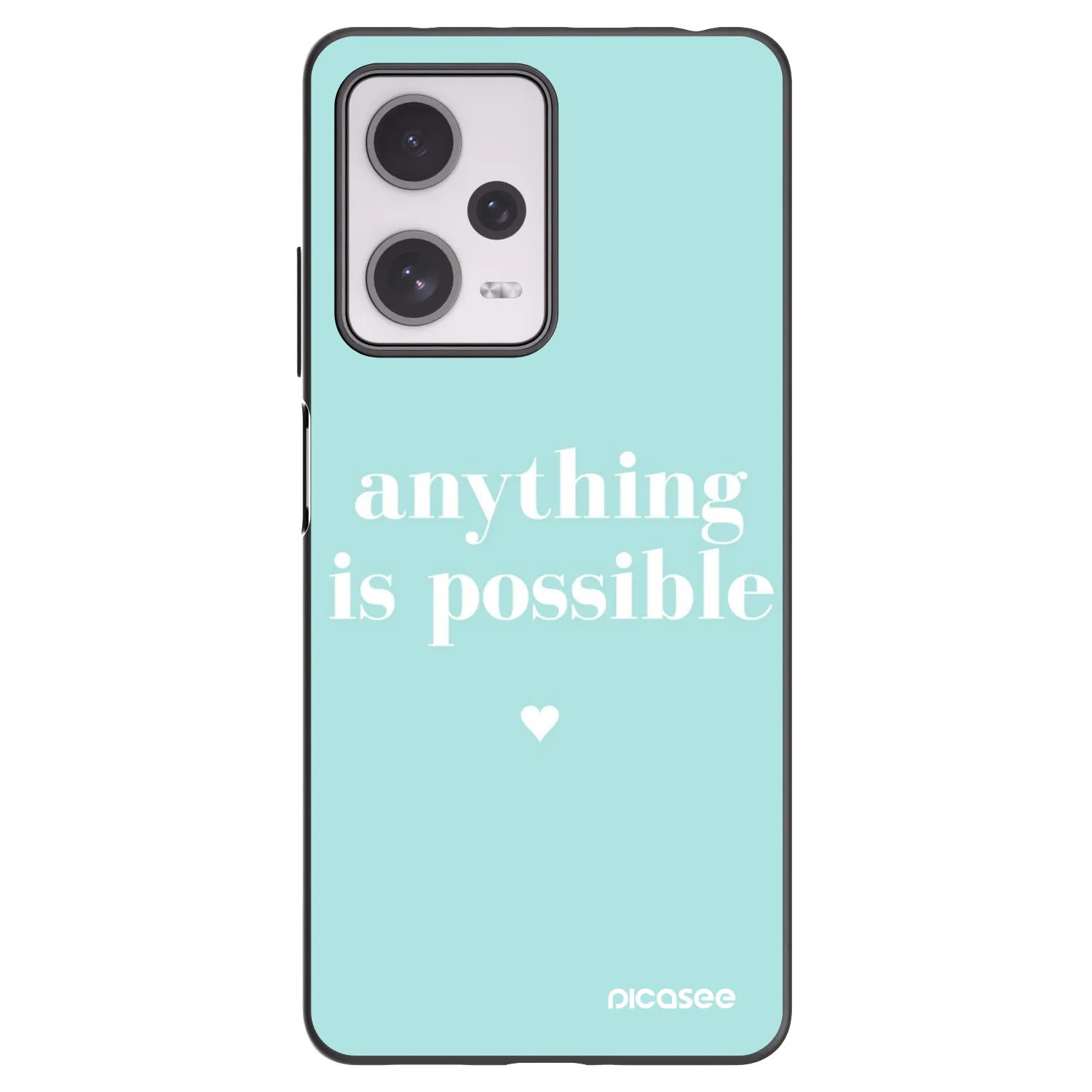 Picasee crna silikonska maskica za Xiaomi Redmi Note 12 Pro+ 5G - Anything is possible