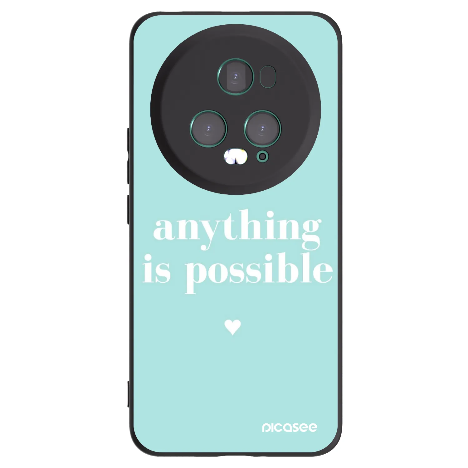 Picasee crna silikonska maskica za Honor Magic5 Pro - Anything is possible