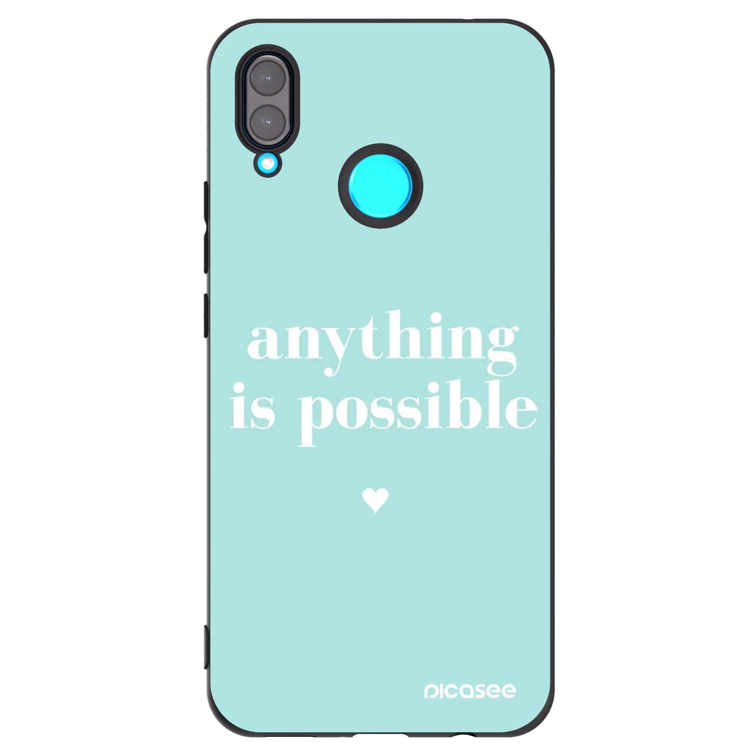 Picasee crna silikonska maskica za Huawei Nova 3i - Anything is possible
