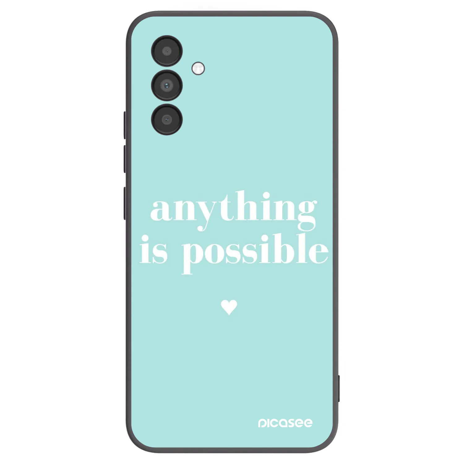 Picasee crna silikonska maskica za Samsung Galaxy A04s A047F - Anything is possible
