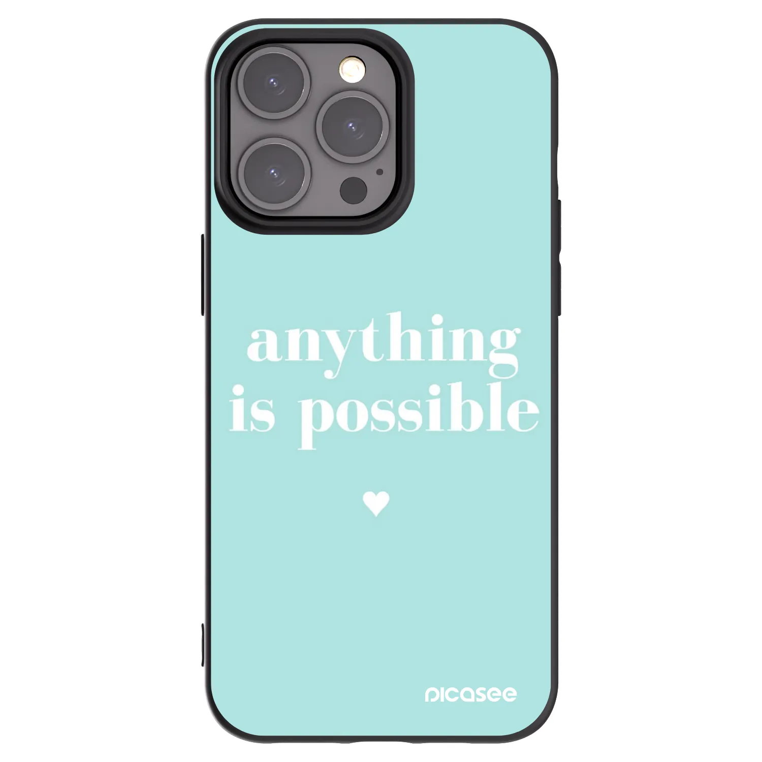 Picasee crna silikonska maskica za Apple iPhone 15 Pro Max - Anything is possible