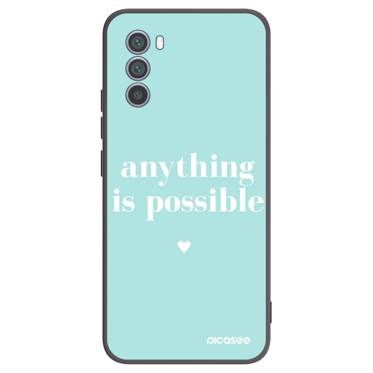 Picasee crna silikonska maskica za Motorola Moto G62 - Anything is possible