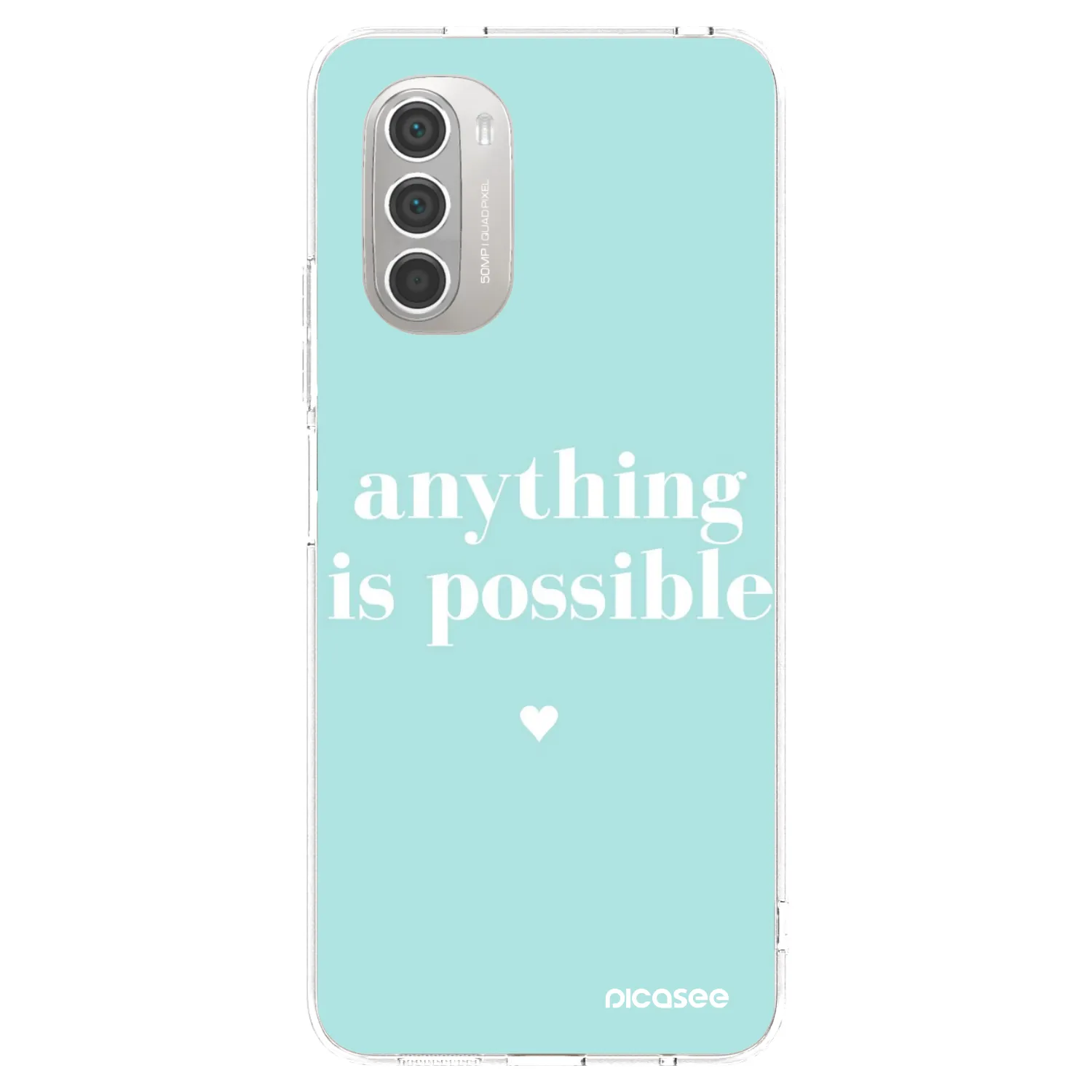 Picasee silikonska prozirna maskica za Motorola Moto G51 - Anything is possible