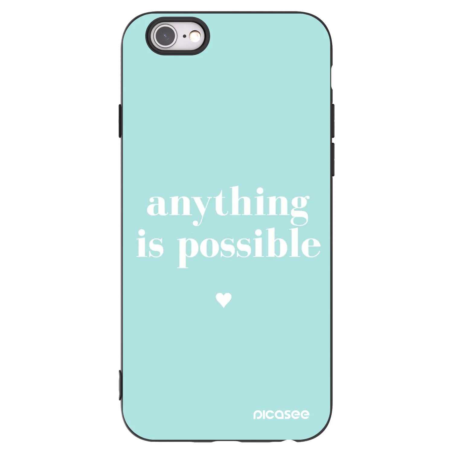 Picasee crna silikonska maskica za Apple iPhone 6/6S - Anything is possible