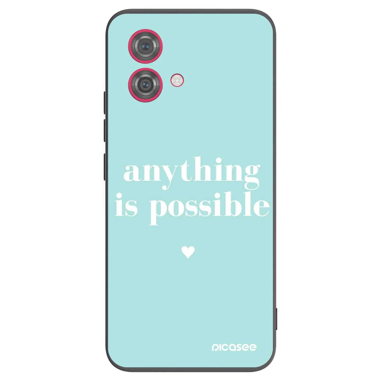 Picasee crna silikonska maskica za Motorola Moto G84 5G - Anything is possible