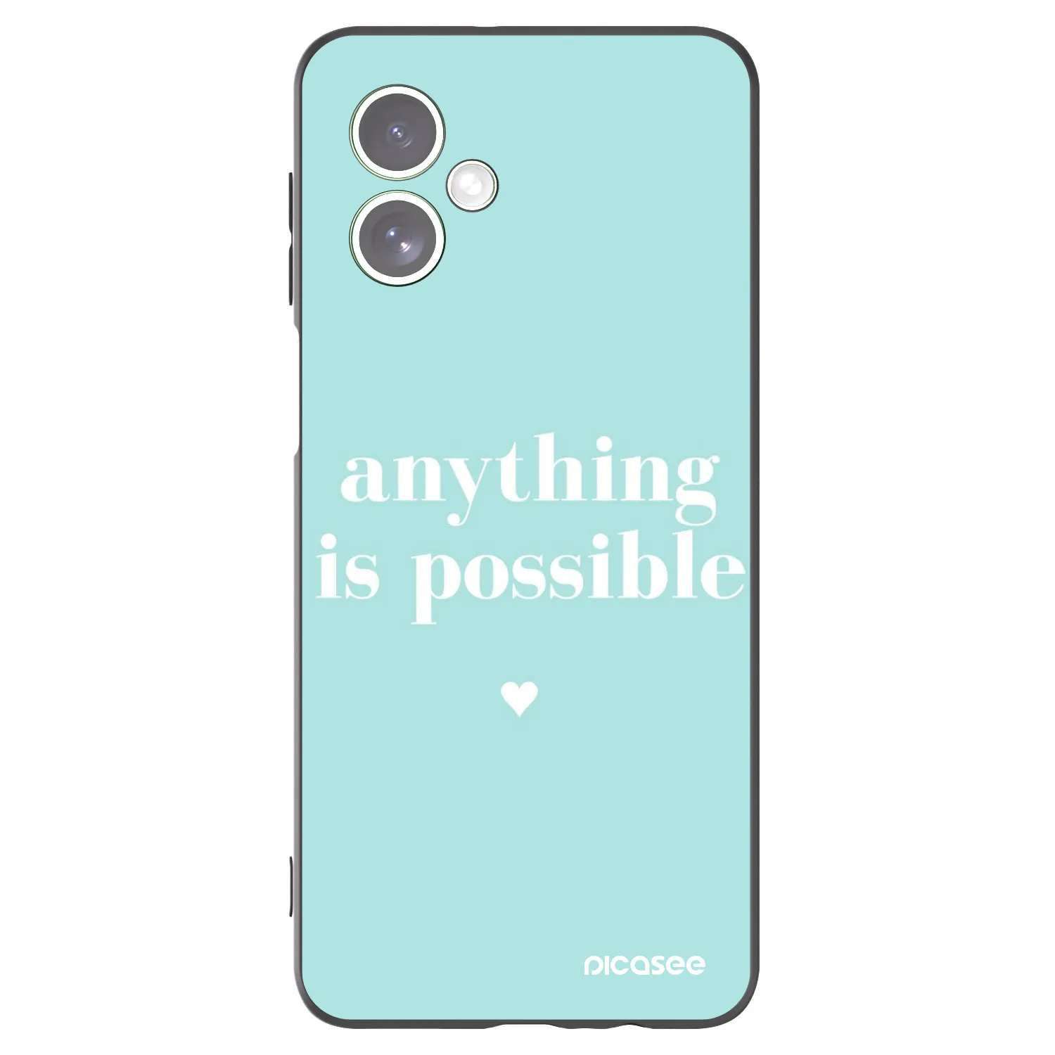 Picasee crna silikonska maskica za Motorola Moto G54 5G - Anything is possible
