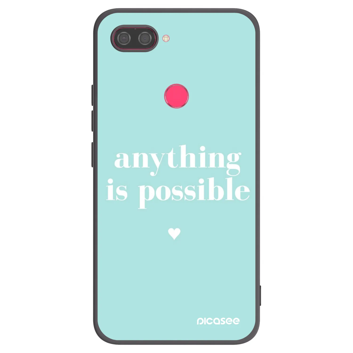 Picasee crna silikonska maskica za Xiaomi Mi 8 Lite - Anything is possible