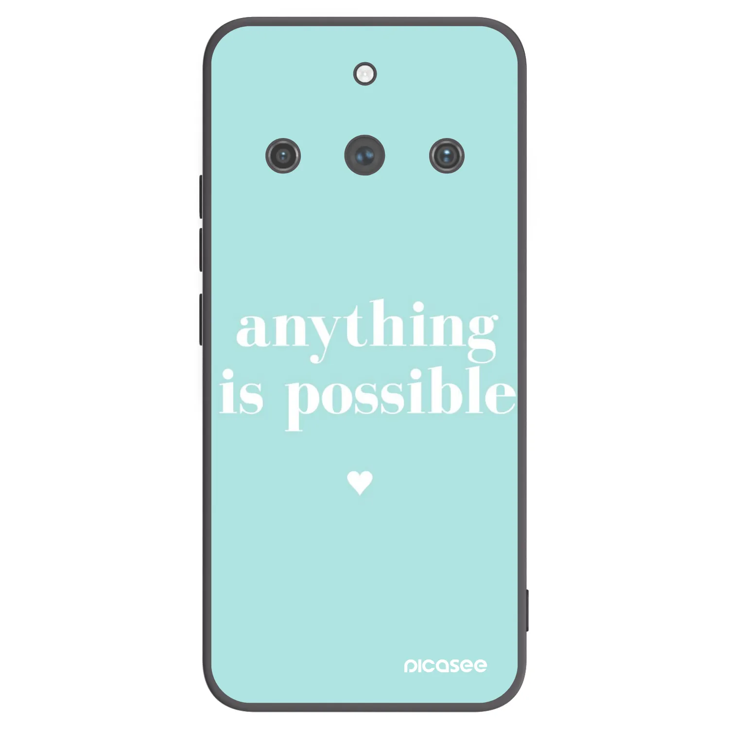 Picasee crna silikonska maskica za Realme 11 Pro+ - Anything is possible