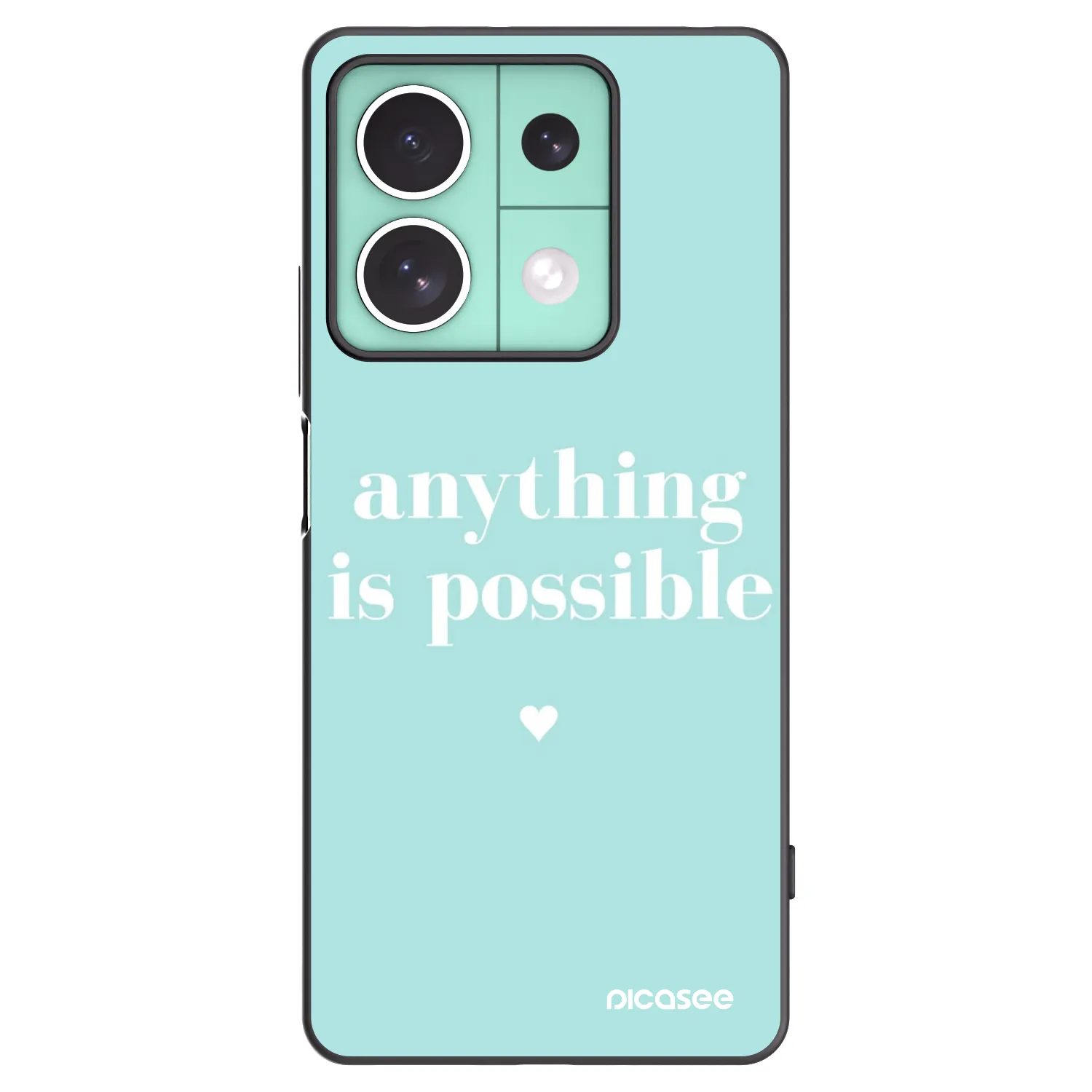 Picasee crna silikonska maskica za Xiaomi Redmi Note 13 5G - Anything is possible