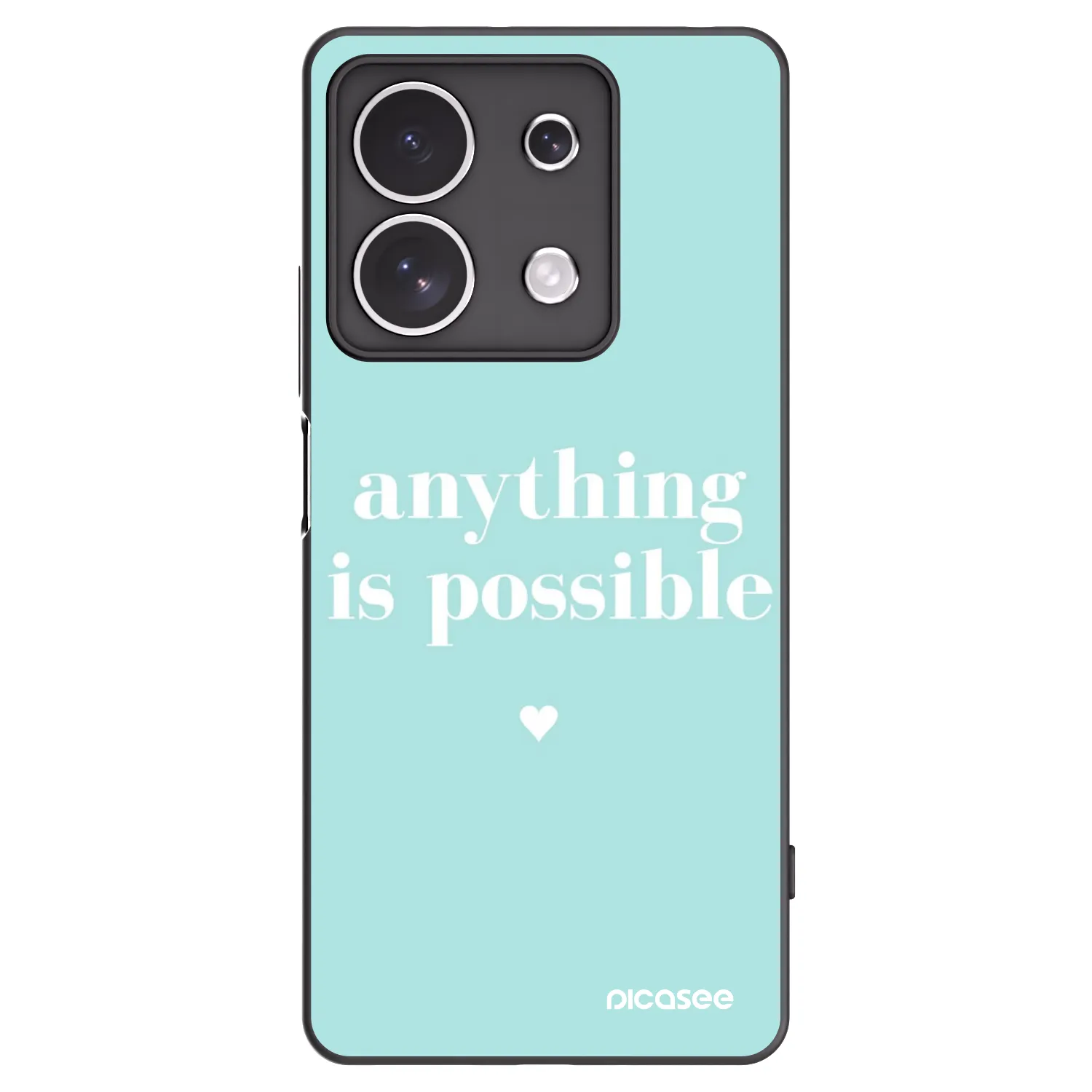 Picasee crna silikonska maskica za Xiaomi Redmi Note 13 4G - Anything is possible