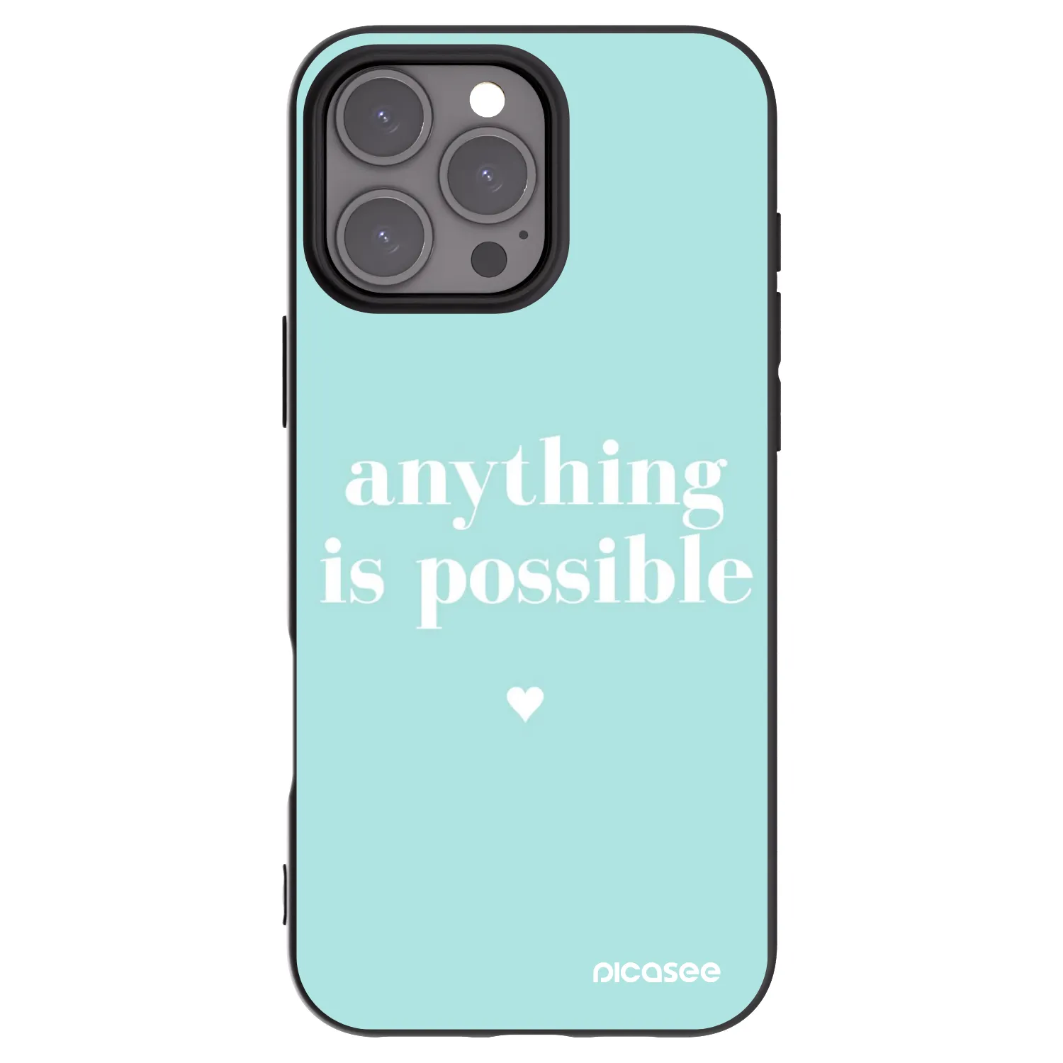 Picasee crna silikonska maskica za Apple iPhone 16 Pro Max - Anything is possible