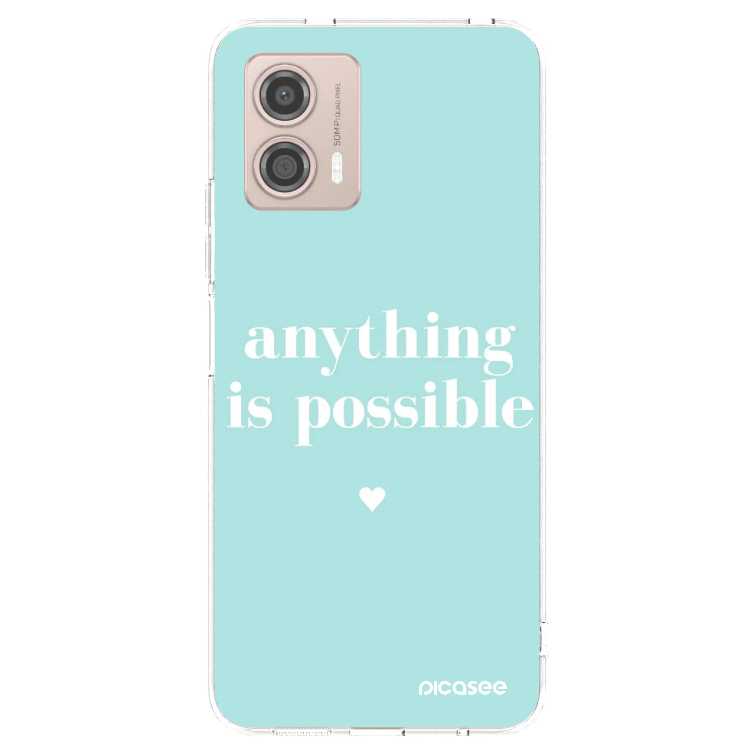 Picasee silikonska prozirna maskica za Motorola Moto G53 5G - Anything is possible