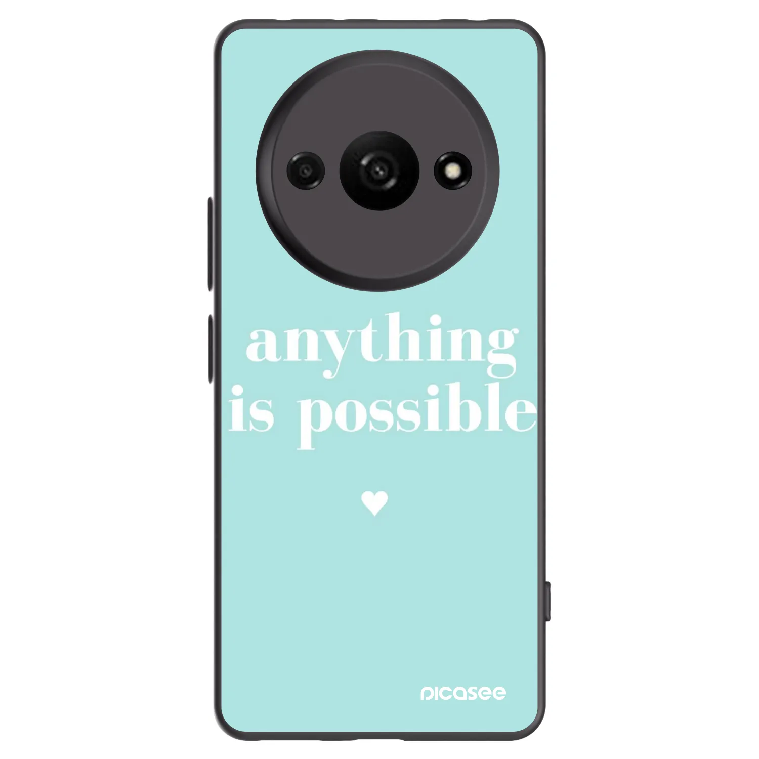 Picasee crna silikonska maskica za Xiaomi Redmi A3 - Anything is possible