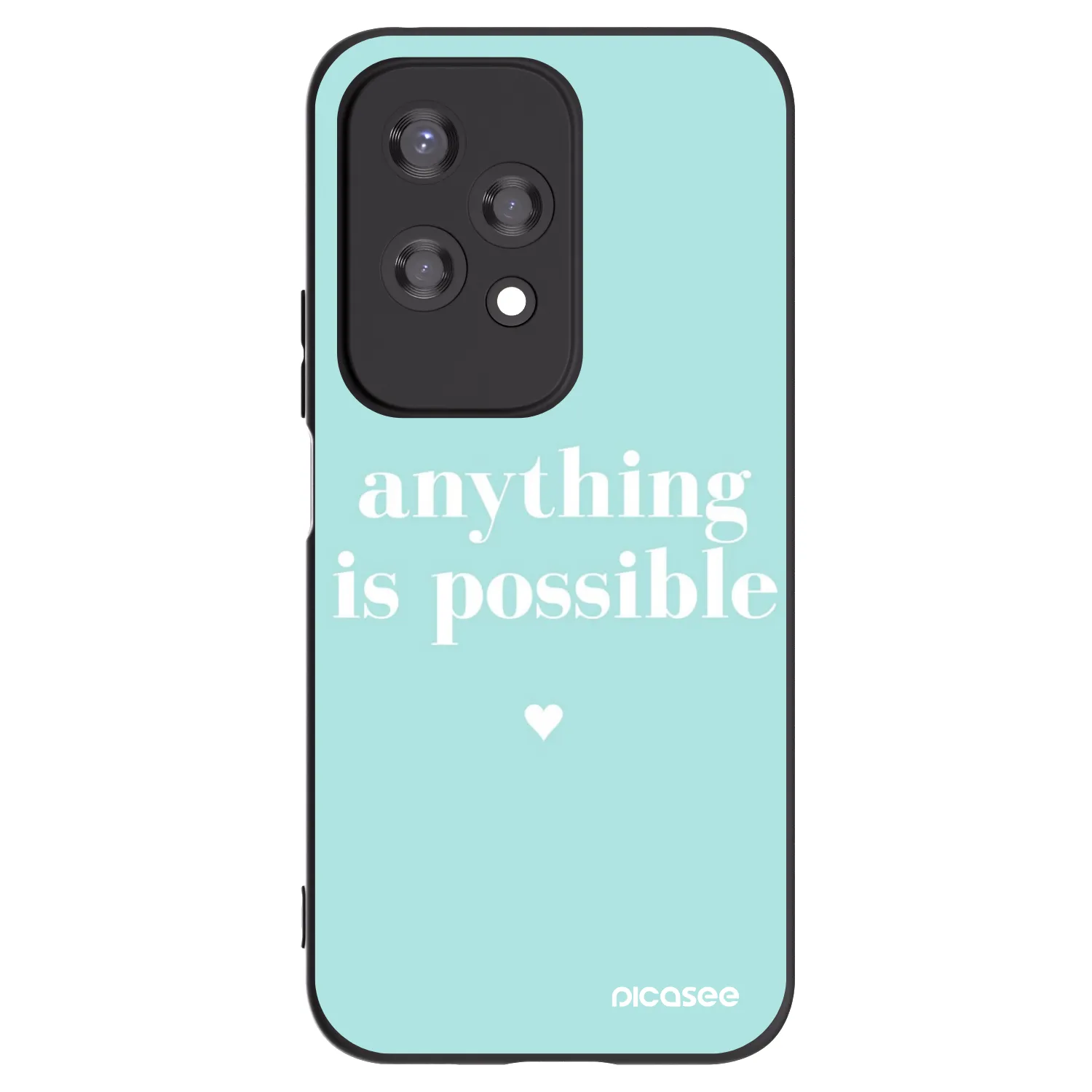 Picasee crna silikonska maskica za Honor 200 Lite - Anything is possible