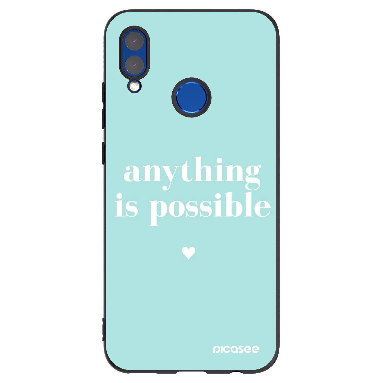 Picasee crna silikonska maskica za Huawei P Smart 2019 - Anything is possible