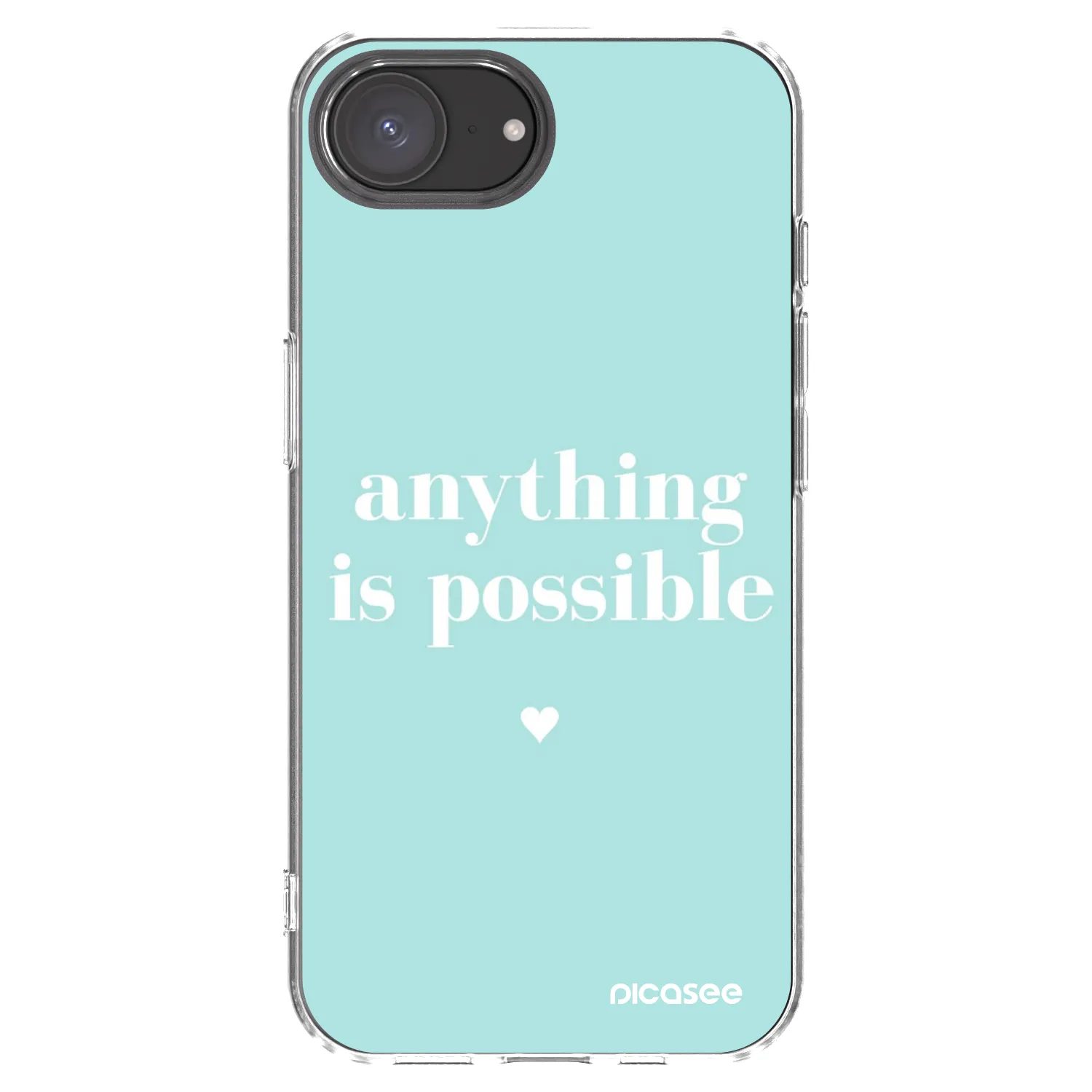 Picasee silikonska prozirna maskica za Apple iPhone 16e - Anything is possible