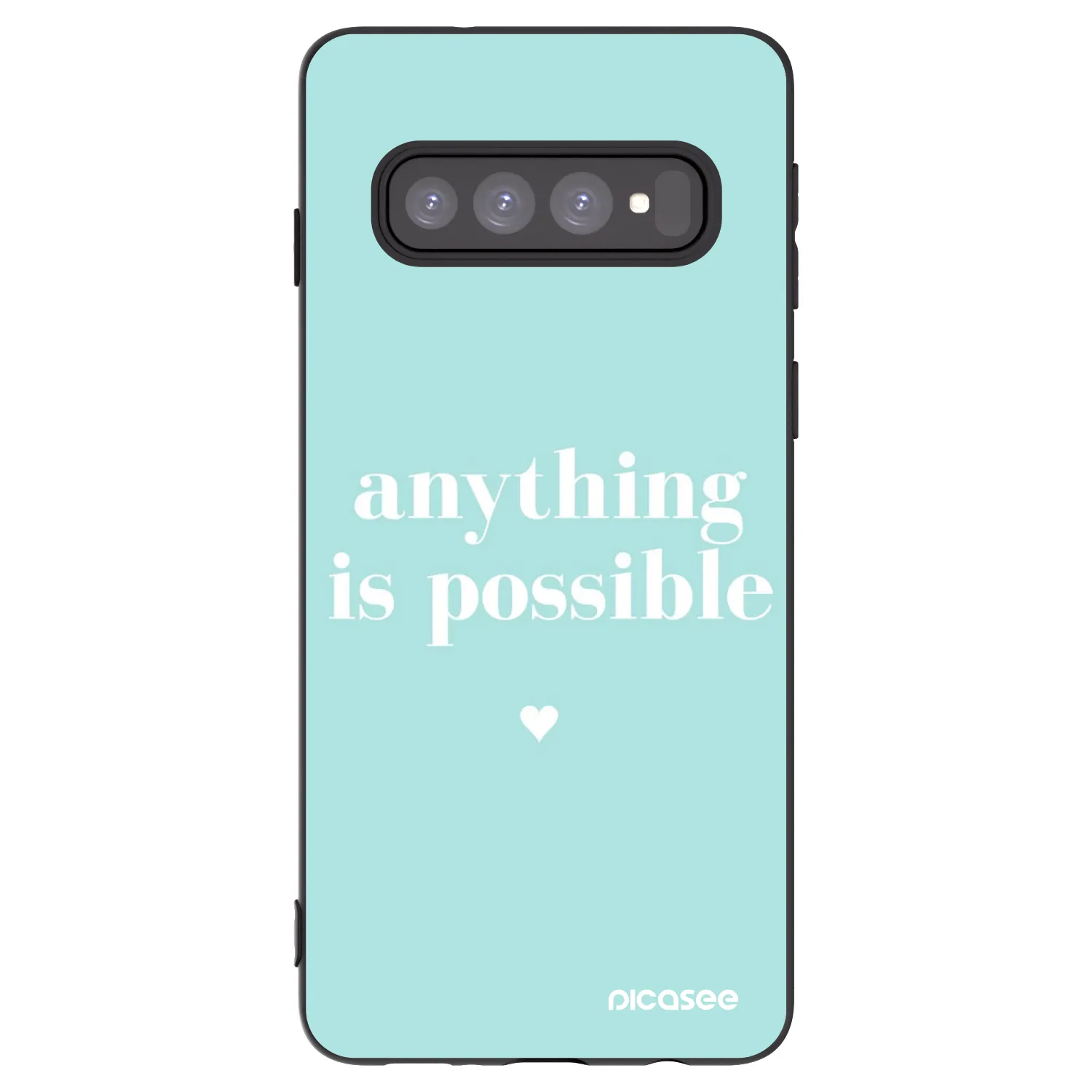 Picasee crna silikonska maskica za Samsung Galaxy S10 G973 - Anything is possible