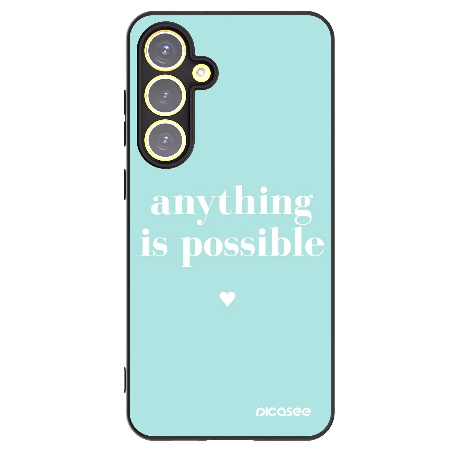 Picasee crna silikonska maskica za Samsung Galaxy S24 FE S721B - Anything is possible