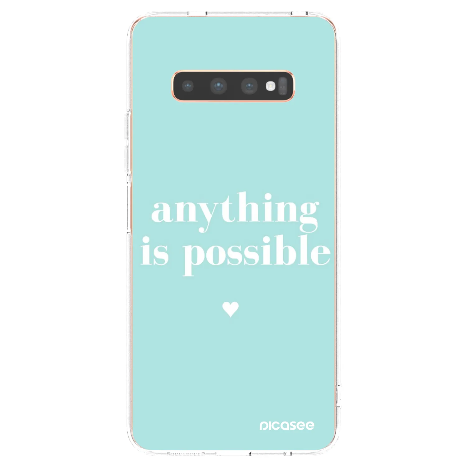 Picasee silikonska prozirna maskica za Samsung Galaxy S10 Plus G975 - Anything is possible
