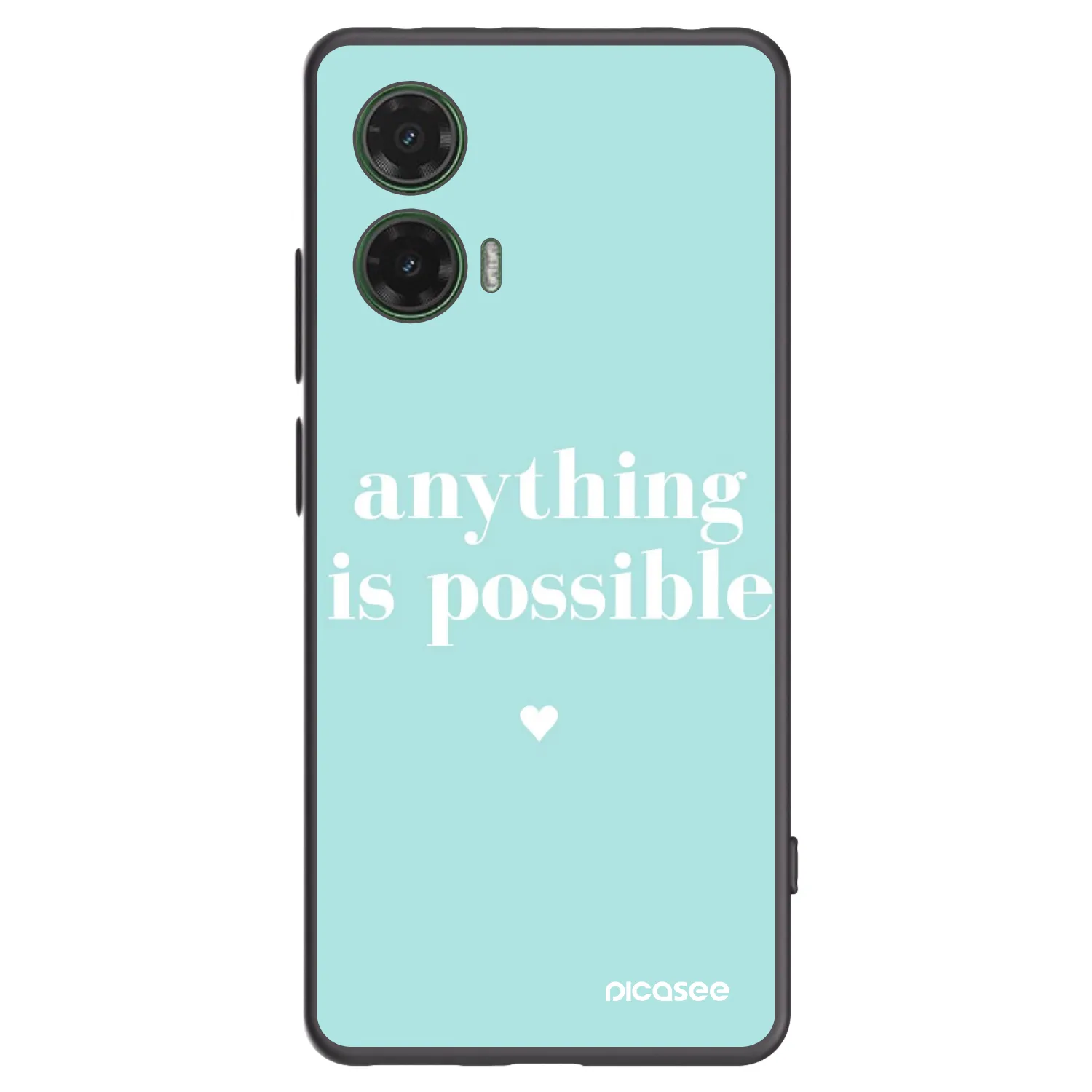 Picasee crna silikonska maskica za Motorola Moto G35 5G - Anything is possible
