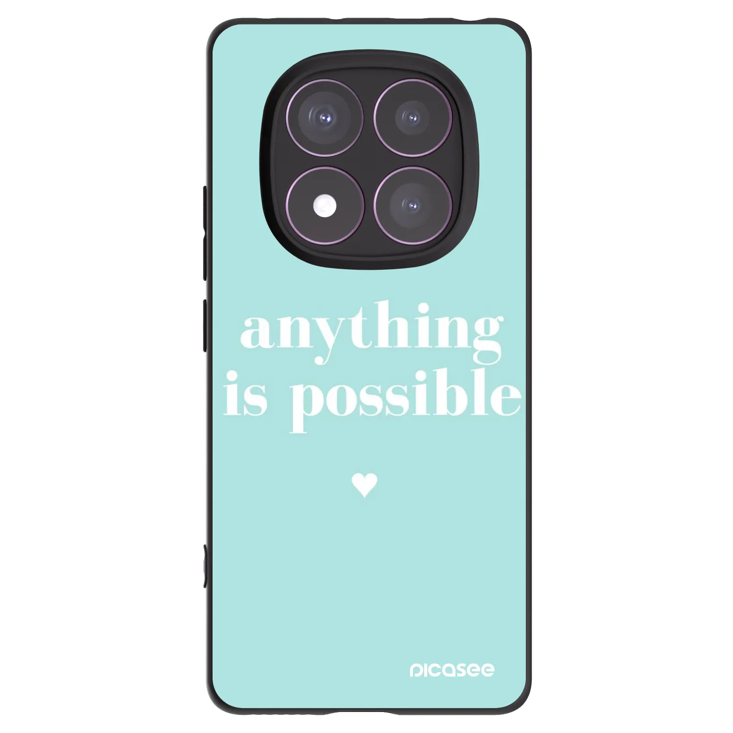 Picasee crna silikonska maskica za Xiaomi Redmi Note 14 Pro 4G - Anything is possible