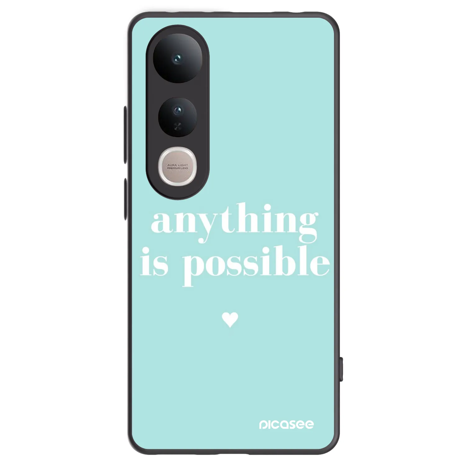 Picasee crna silikonska maskica za Vivo V50 Lite 5G - Anything is possible