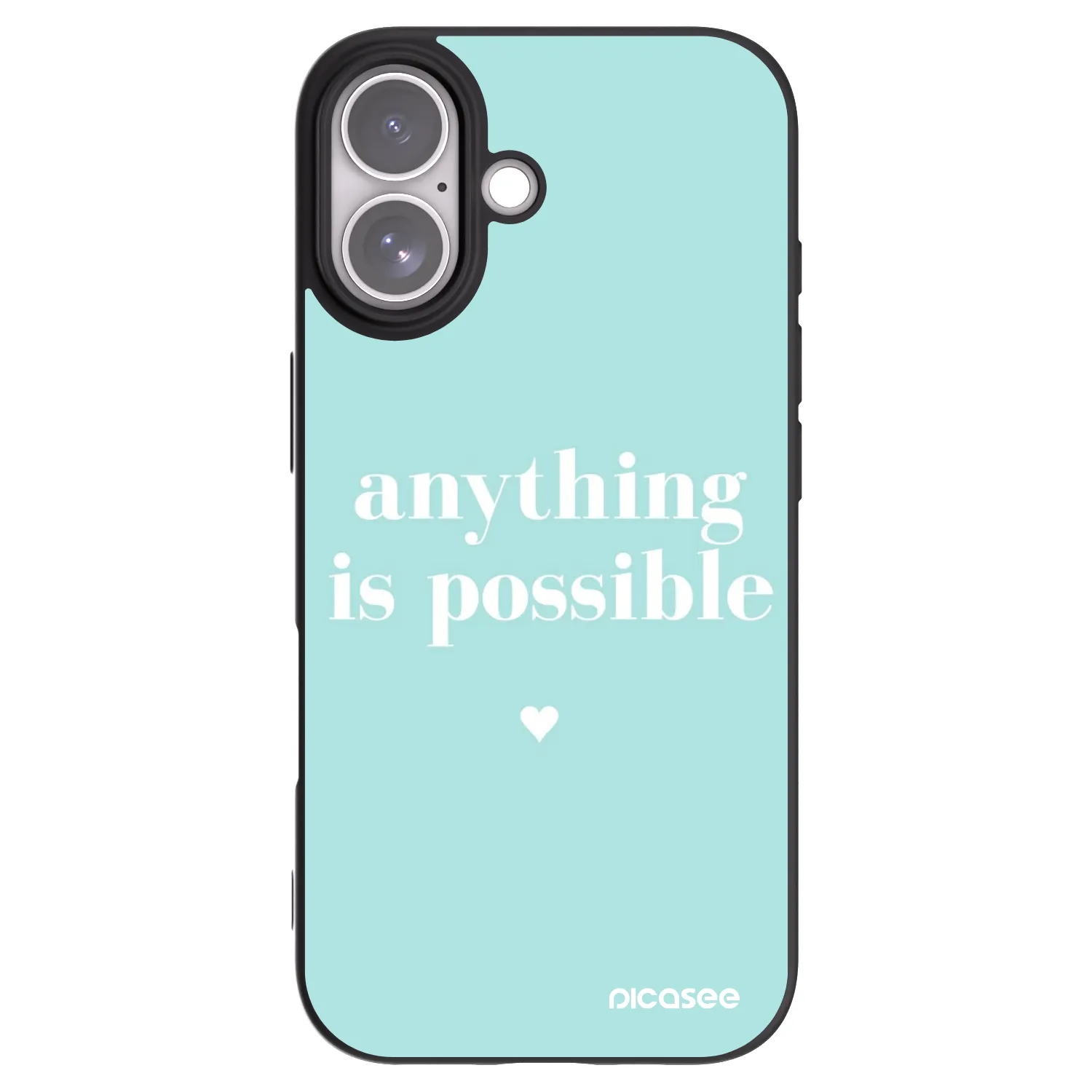 Picasee crna silikonska maskica za Apple iPhone 17 - Anything is possible