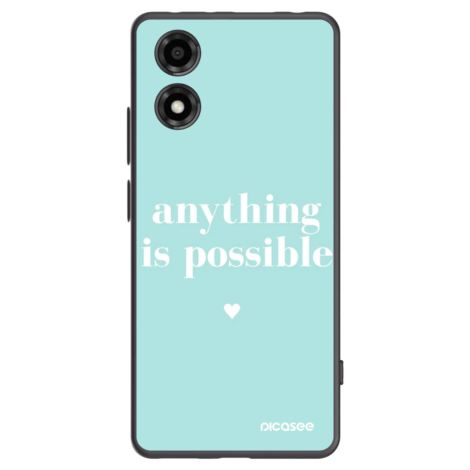 Picasee crna silikonska maskica za Motorola Moto E14 - Anything is possible