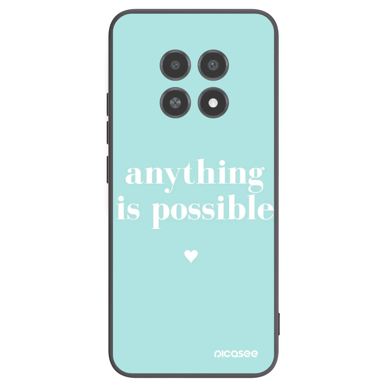 Picasee crna silikonska maskica za Realme 12X - Anything is possible