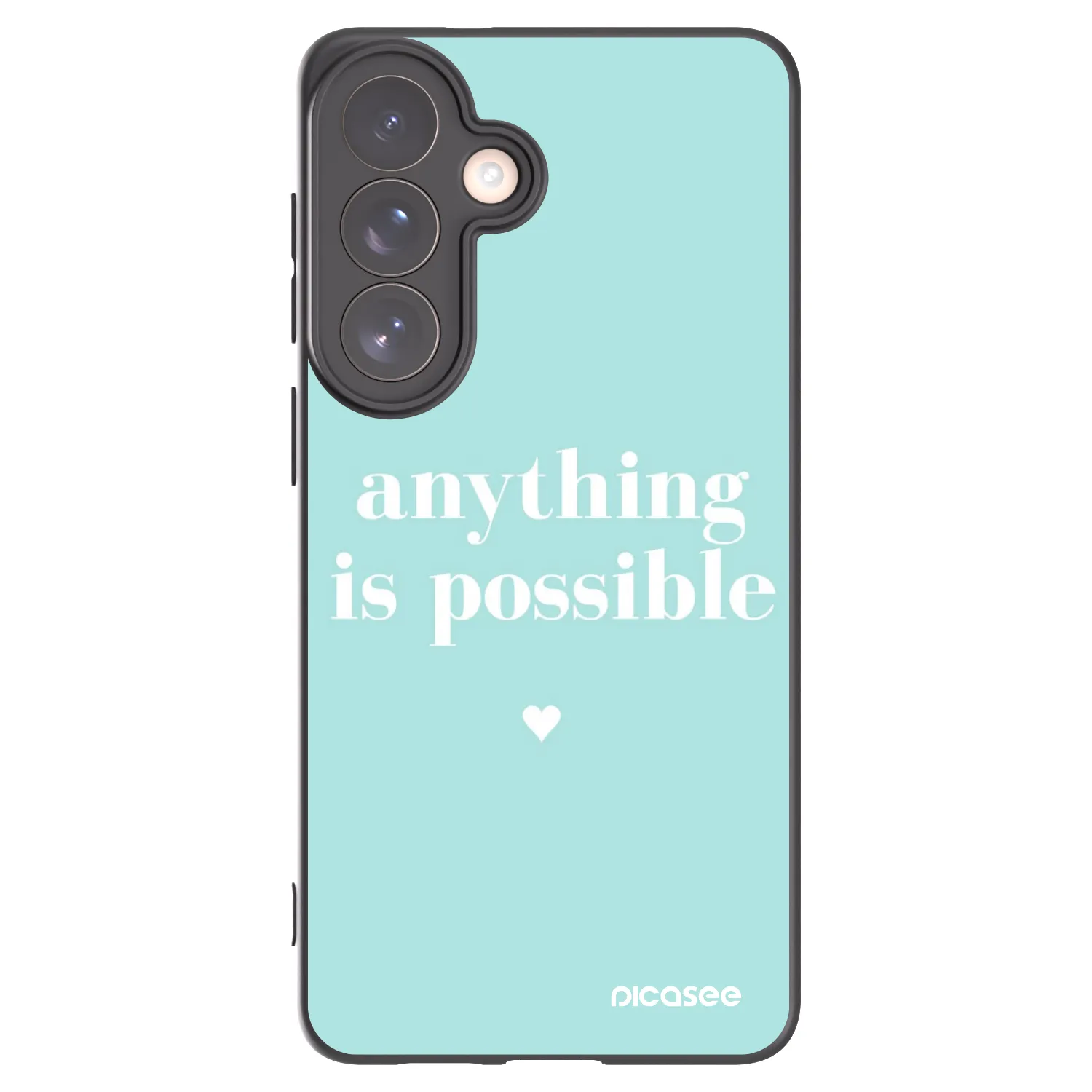 Picasee crna silikonska maskica za Samsung Galaxy S26+ - Anything is possible