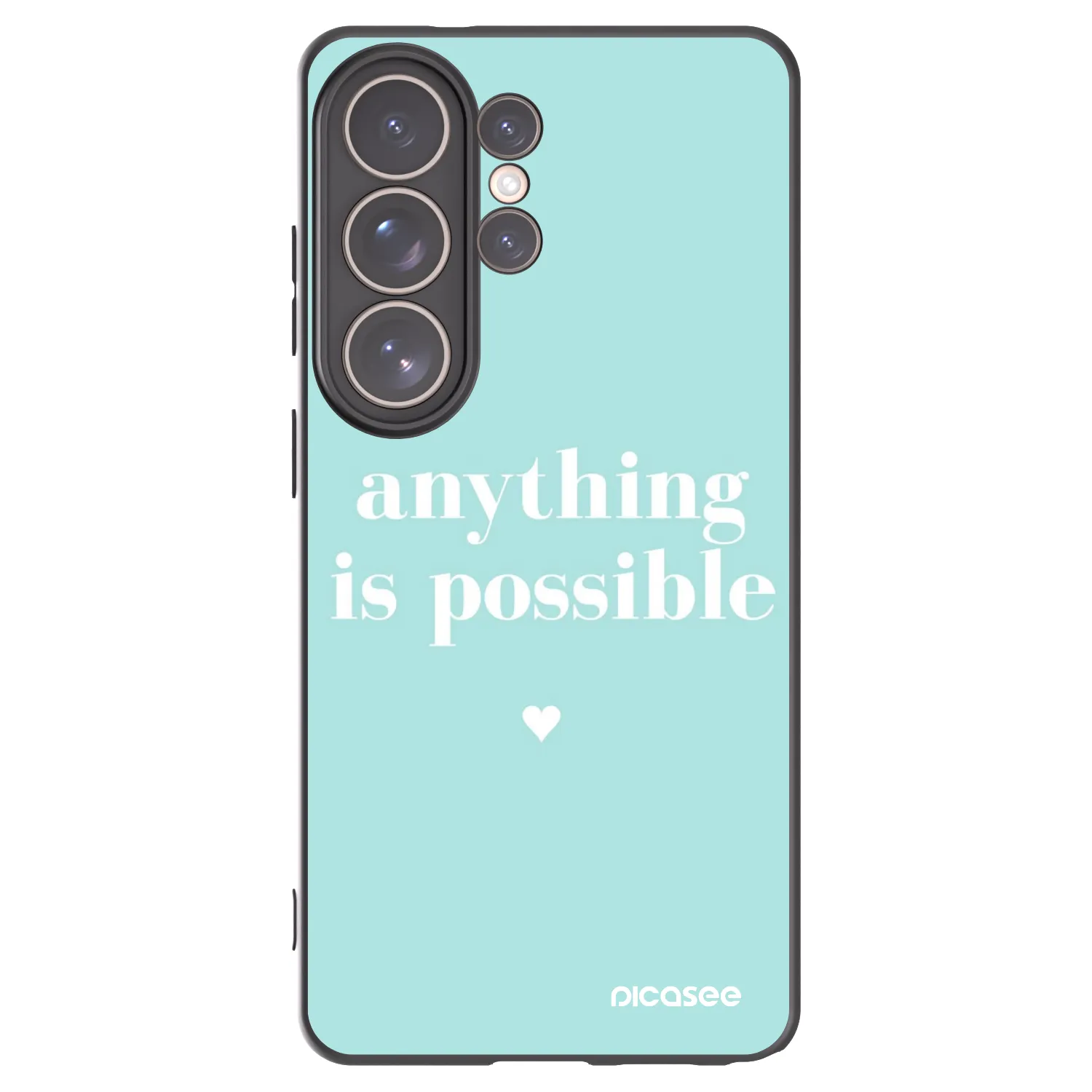 Picasee crna silikonska maskica za Samsung Galaxy S26 Ultra - Anything is possible