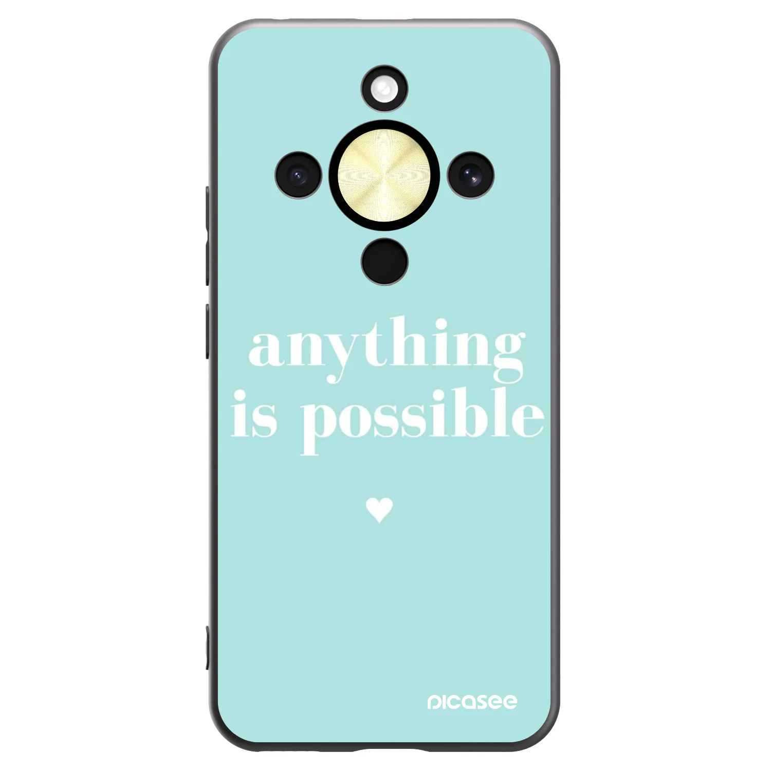 Picasee crna silikonska maskica za Honor Magic8 Lite 5G - Anything is possible