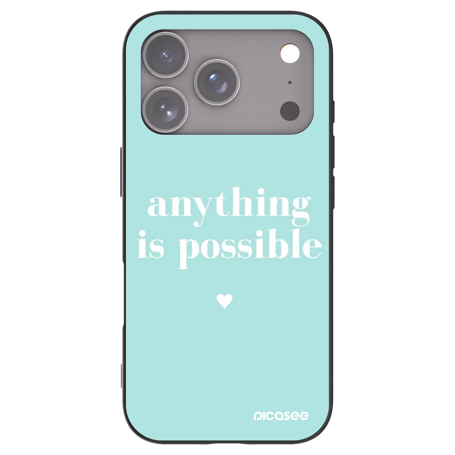 Picasee crna silikonska maskica za Apple iPhone 18 Pro - Anything is possible
