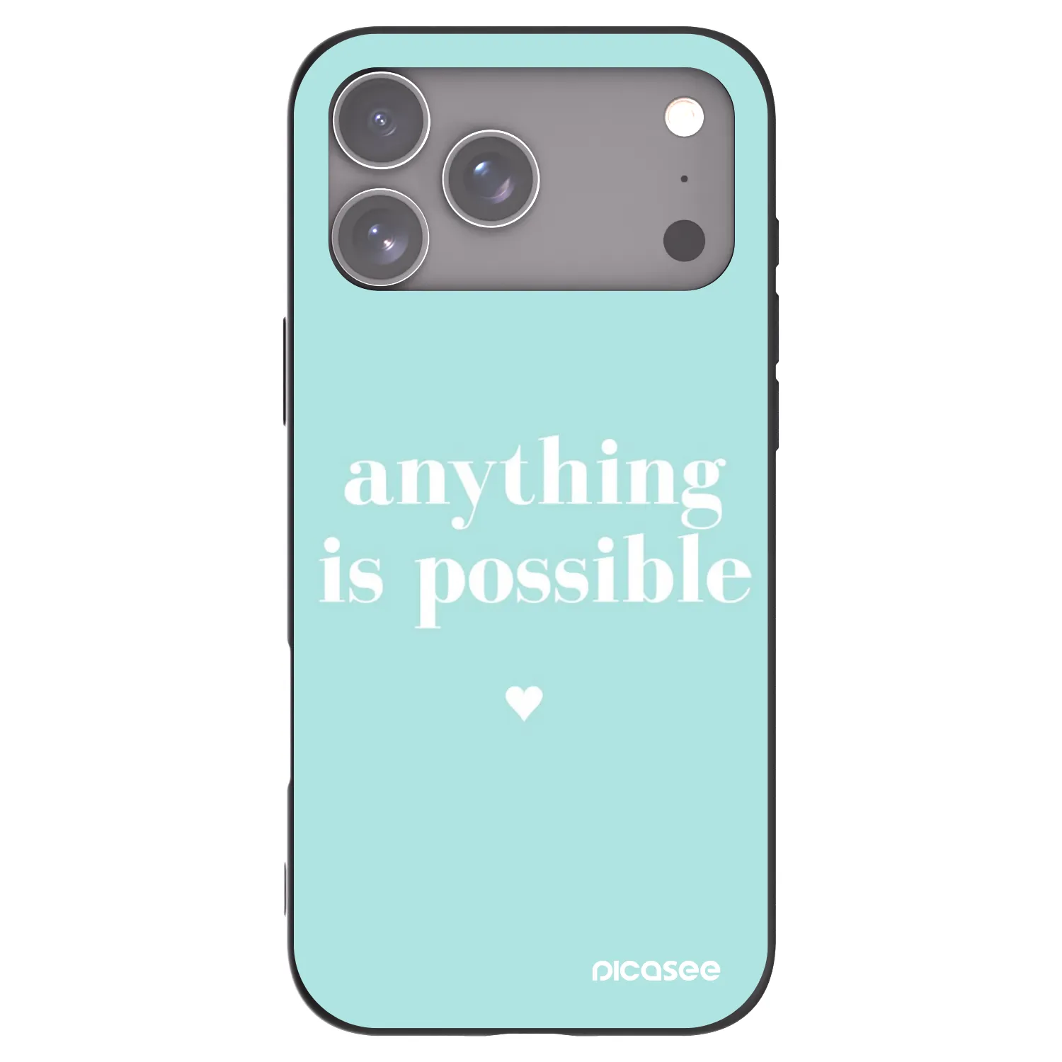 Picasee crna silikonska maskica za Apple iPhone 18 Pro Max - Anything is possible