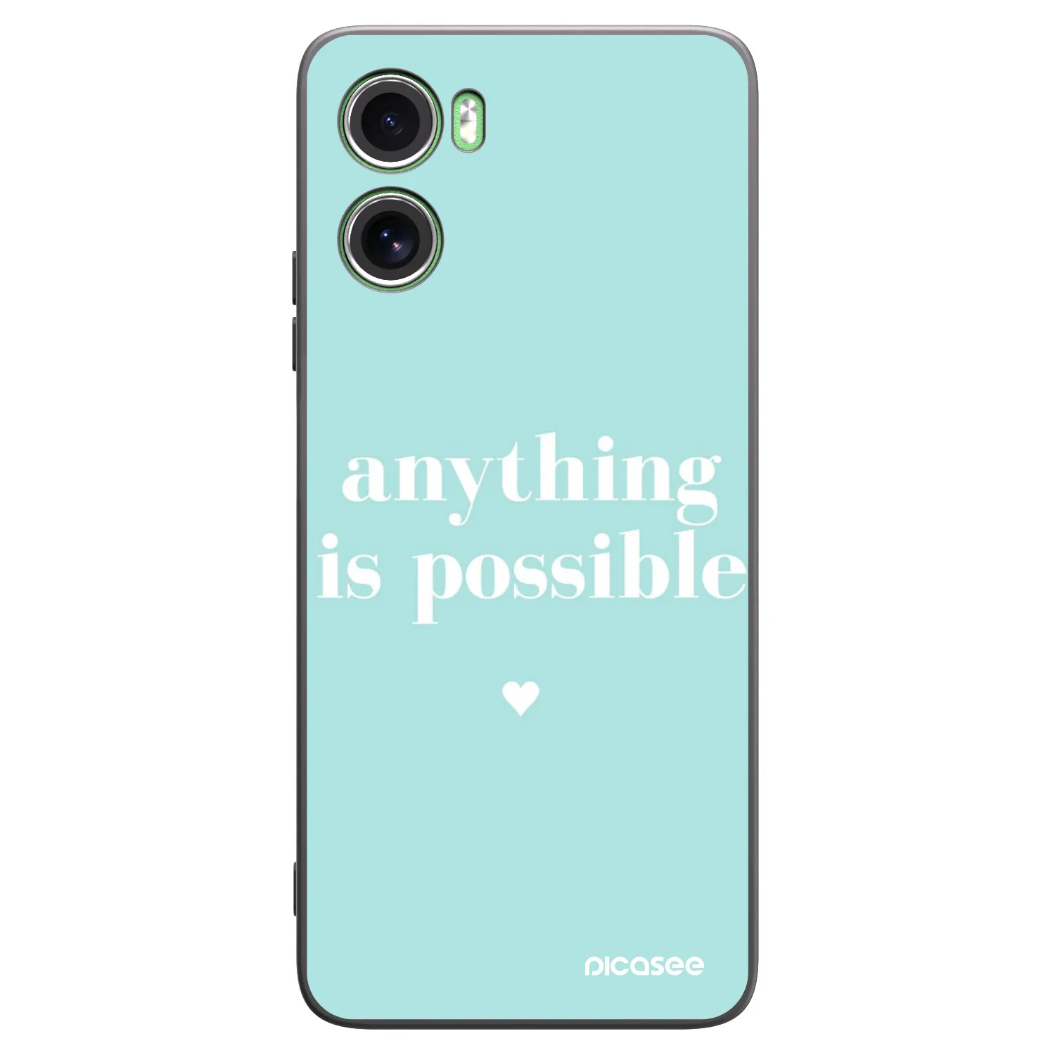 Picasee crna silikonska maskica za Motorola Moto G06 - Anything is possible