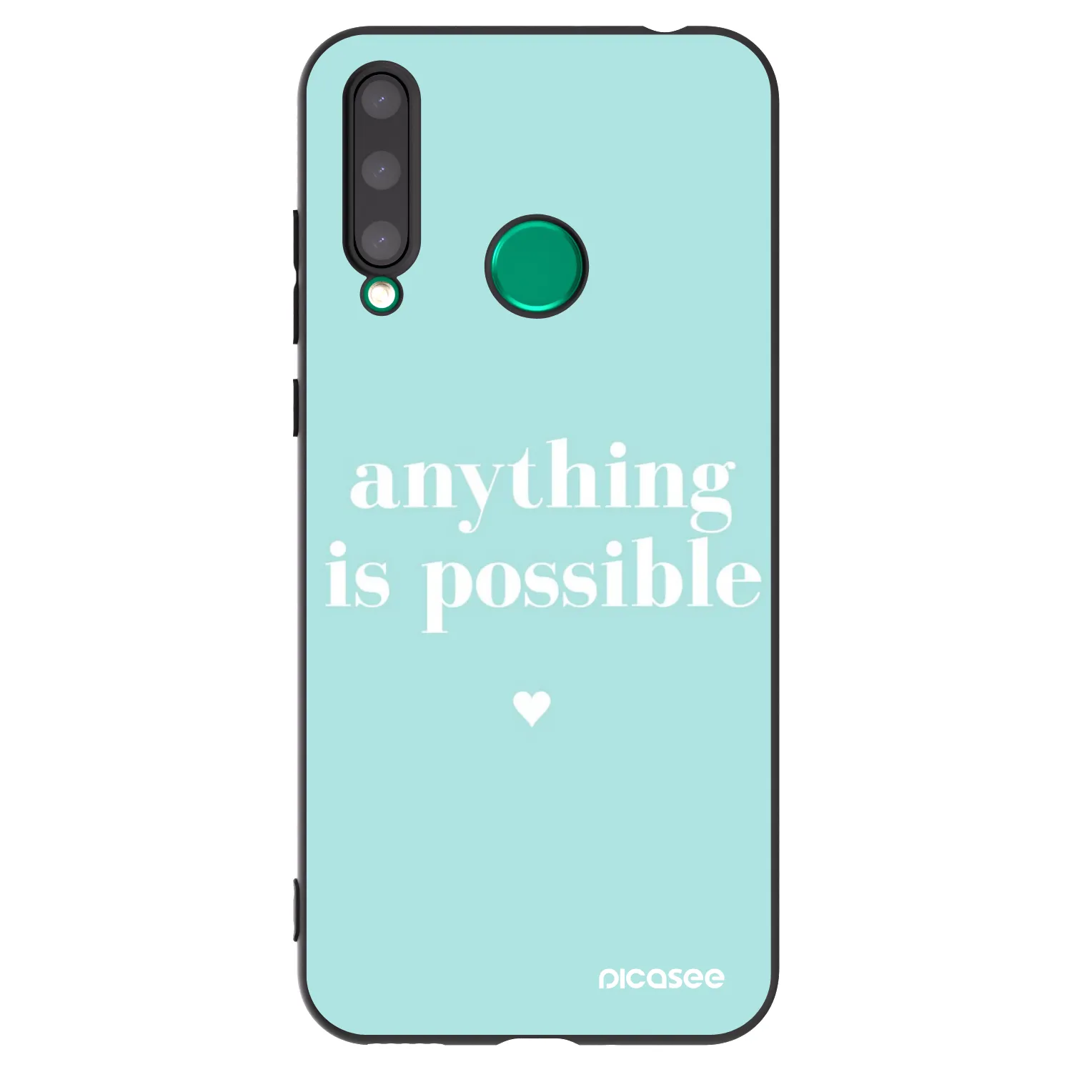 Picasee crna silikonska maskica za Honor 20 Lite - Anything is possible