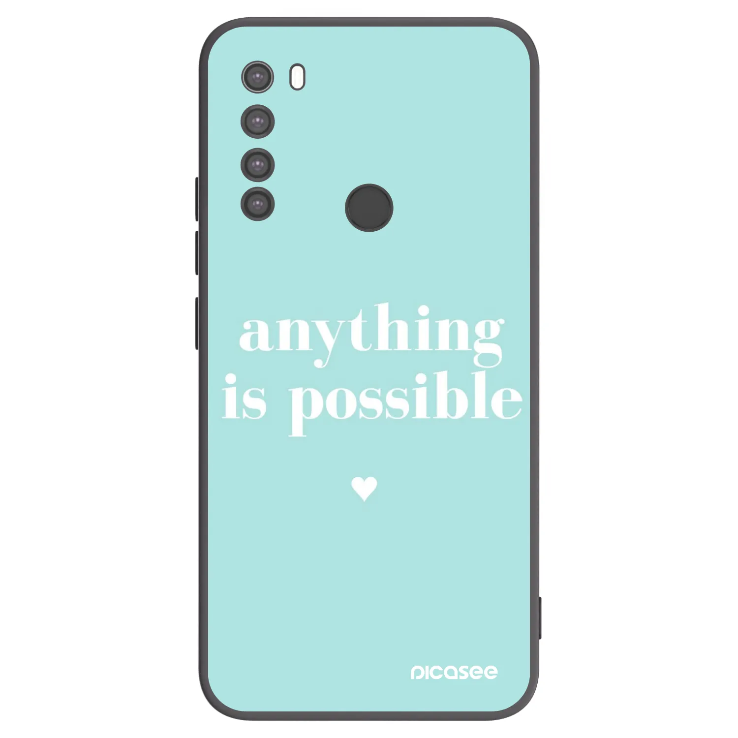 Picasee crna silikonska maskica za Xiaomi Redmi Note 8 - Anything is possible