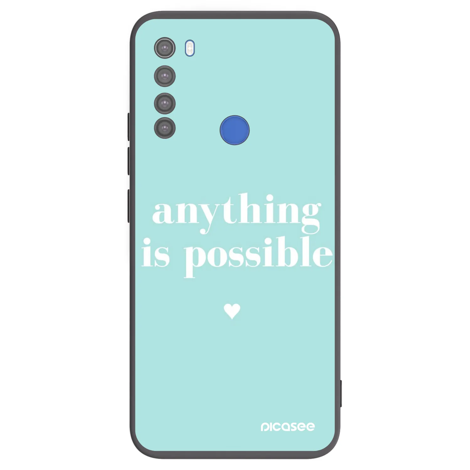 Picasee crna silikonska maskica za Xiaomi Redmi Note 8T - Anything is possible