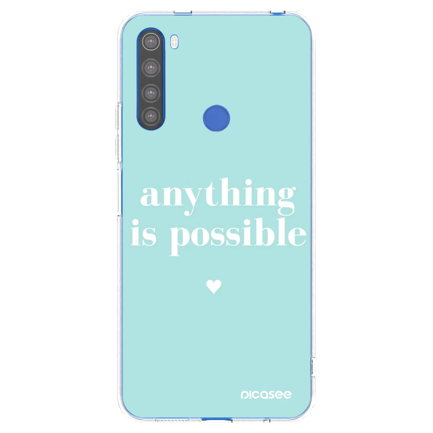 Picasee silikonska prozirna maskica za Xiaomi Redmi Note 8T - Anything is possible