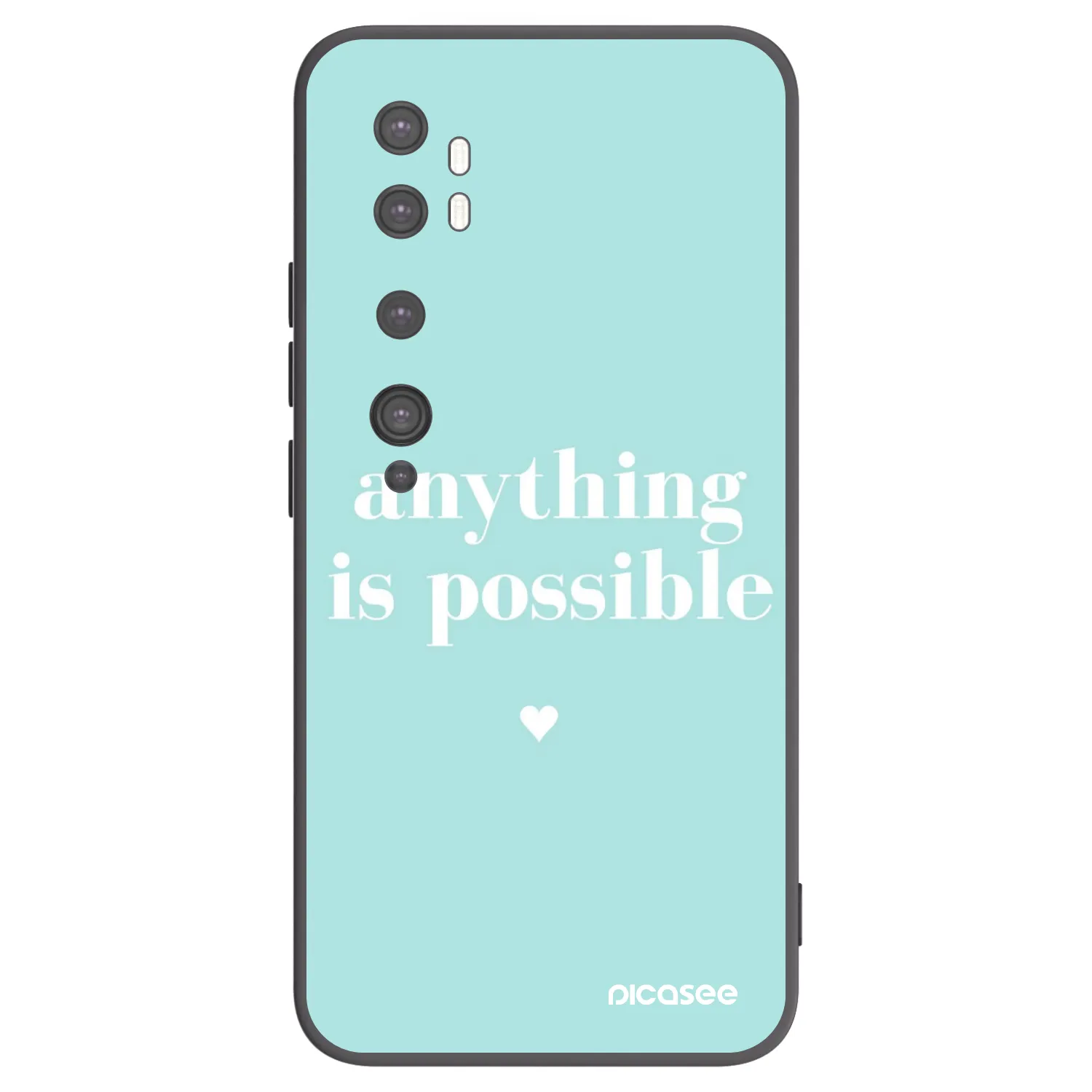 Picasee crna silikonska maskica za Xiaomi Mi Note 10 (Pro) - Anything is possible