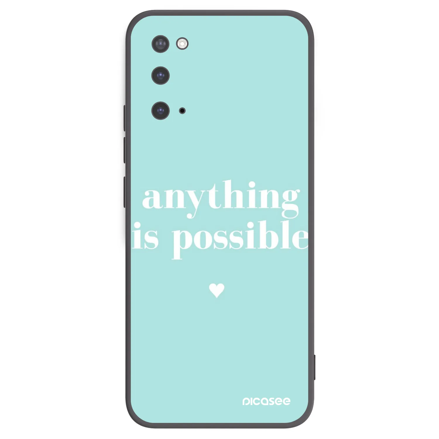 Picasee crna silikonska maskica za Samsung Galaxy S20 G980F - Anything is possible