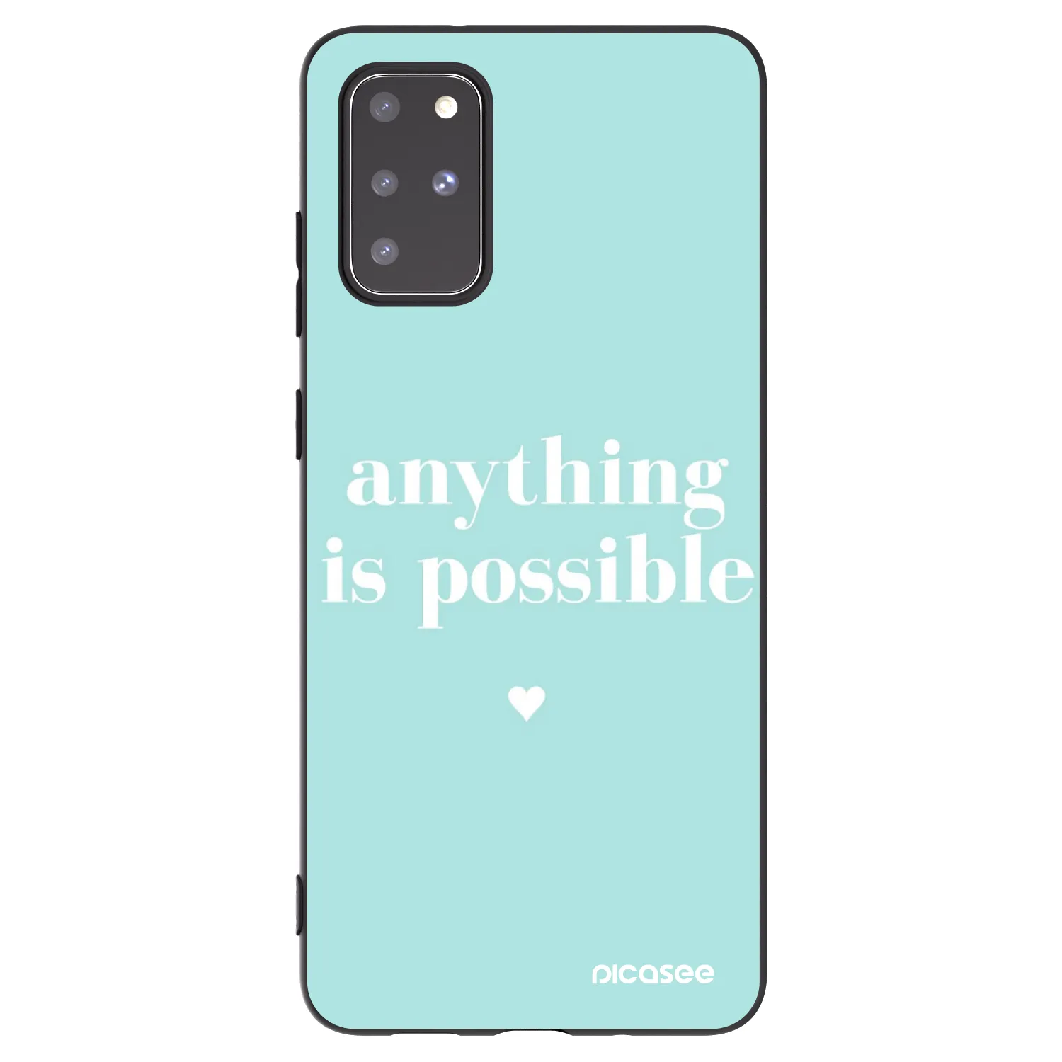Picasee crna silikonska maskica za Samsung Galaxy S20+ G985F - Anything is possible