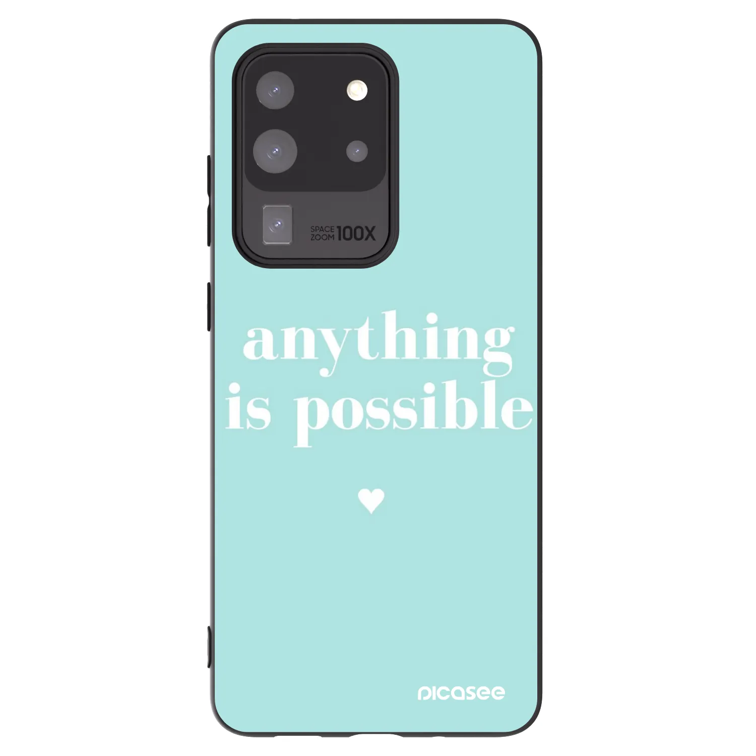 Picasee crna silikonska maskica za Samsung Galaxy S20 Ultra 5G G988F - Anything is possible