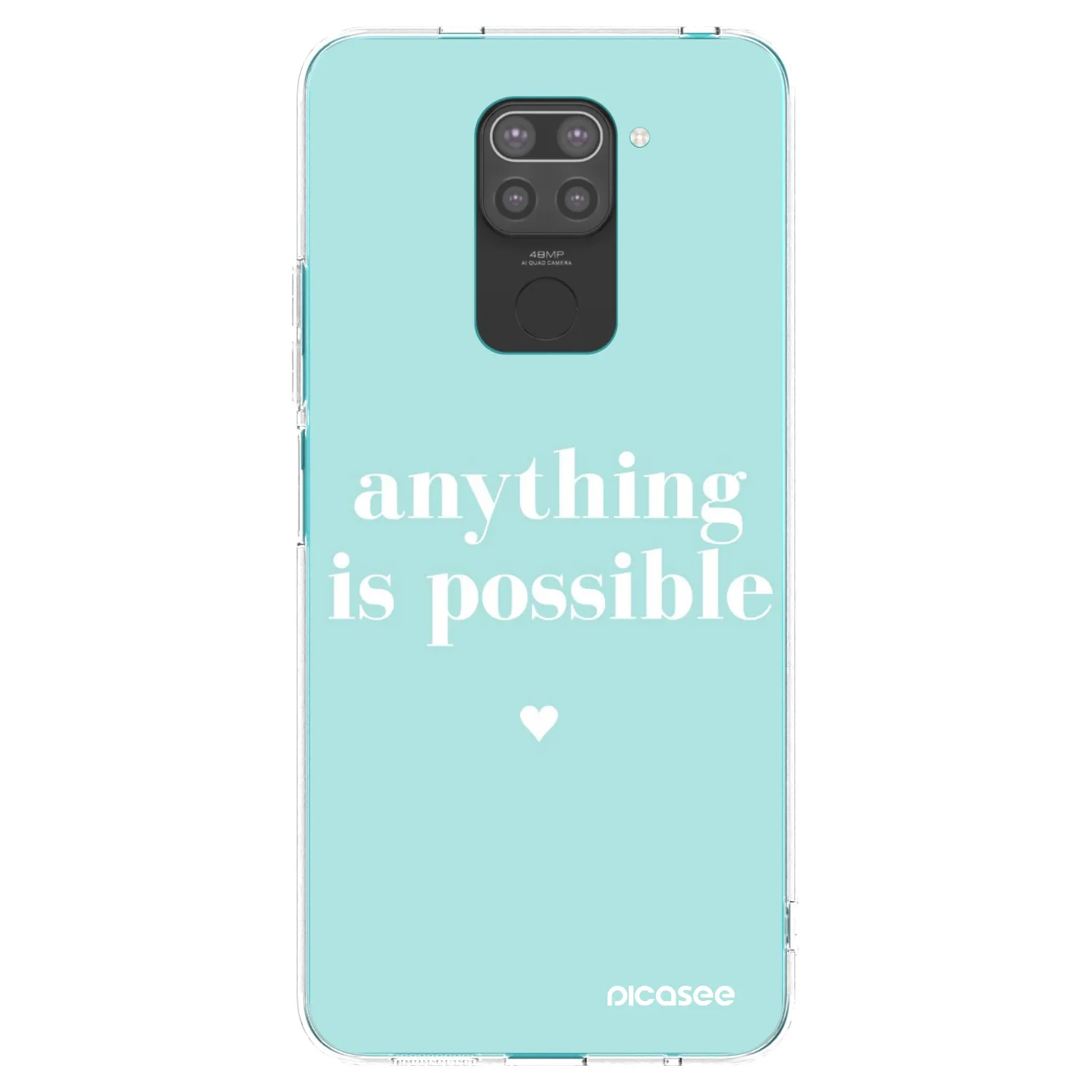 Picasee crna silikonska maskica za Xiaomi Redmi Note 9 - Anything is possible