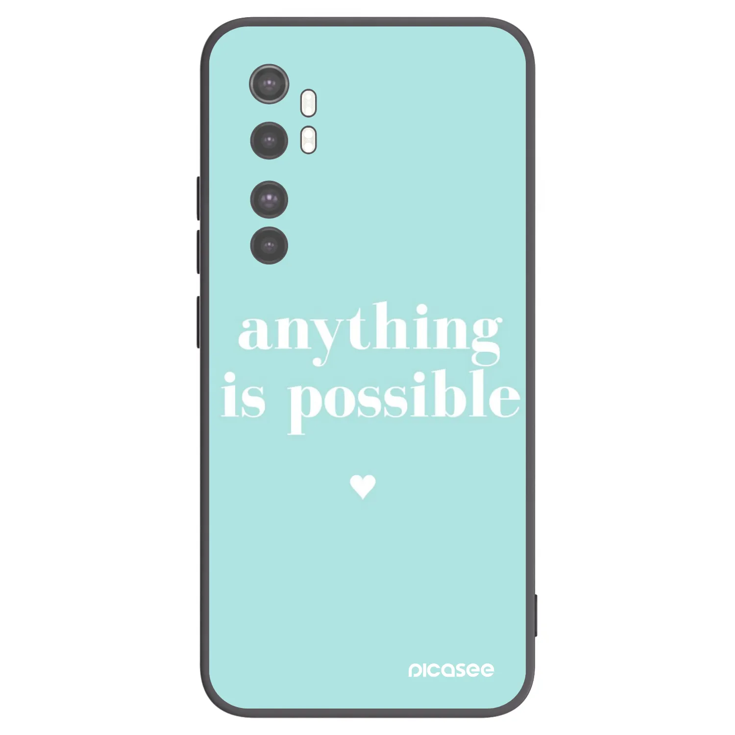 Picasee crna silikonska maskica za Xiaomi Mi Note 10 Lite - Anything is possible