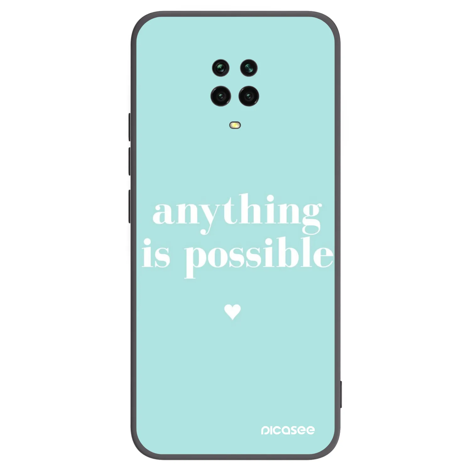 Picasee crna silikonska maskica za Xiaomi Redmi Note 9S - Anything is possible