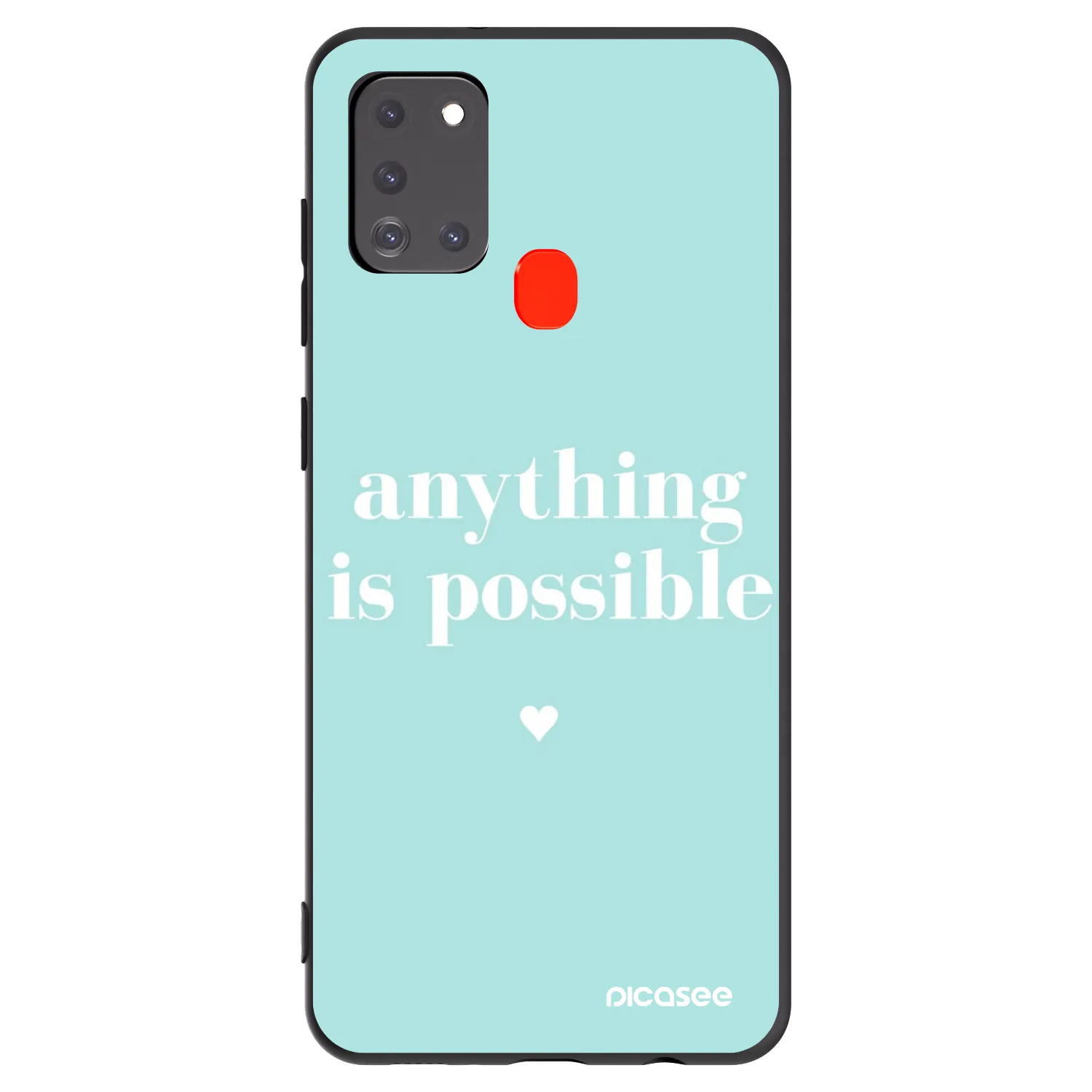 Picasee crna silikonska maskica za Samsung Galaxy A21s - Anything is possible